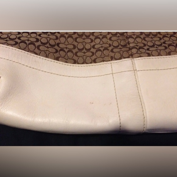 Vintage Coach Womens Leather Brown Canvas Bag Tote Purse & Sunglass Eye Case 1 - Picture 4 of 16